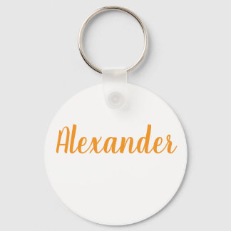 Porte-clés Alexander name Metal ring keychain