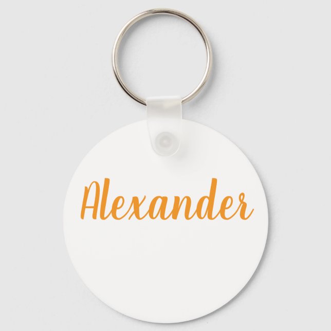 Porte-clés Alexander name Metal ring keychain (Recto)