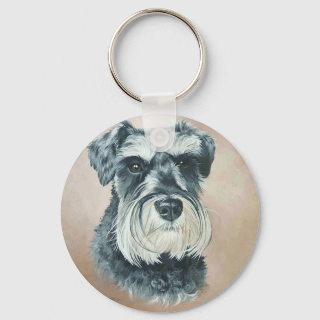 Porte-clés Alfie - schnauzer miniature (Recto)