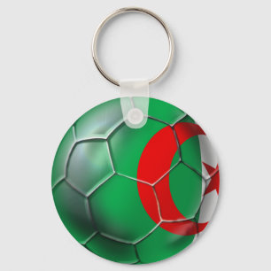 Porte-clés Algeria flag Algerian soccer ball soccer player