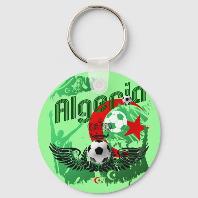 Porte-clés Algeria grunge art Football fans Algerie gifts (Recto)