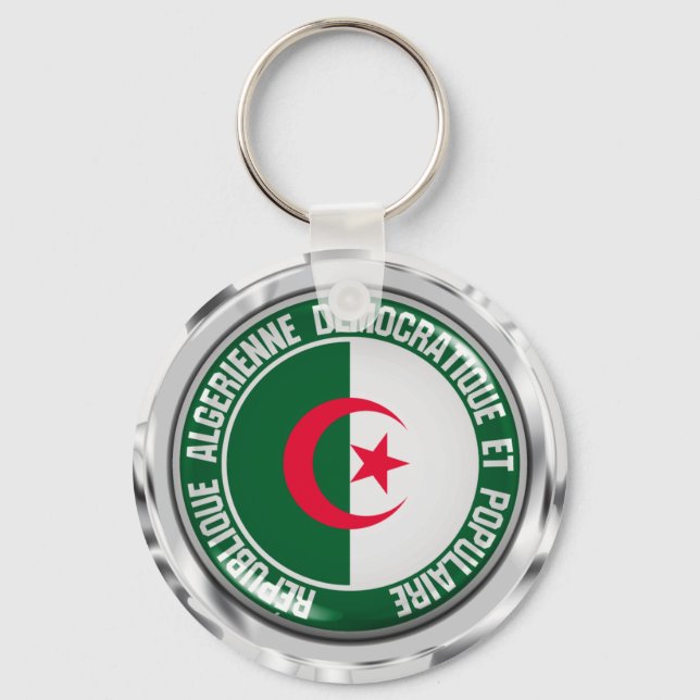Porte-clés Algeria Round Emblem (Recto)