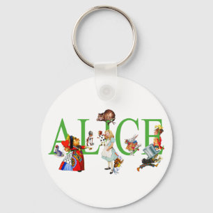 PORTE-CLÉS ALICE AU PAYS DES MERVEILLES ET AMIS