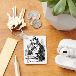 Porte-clés Alice au pays des merveilles vintage, Alice avec l