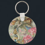 Porte-clés Alice Cheshire Chat Wonderland Tree Garden<br><div class="desc">C'est le classique Alice au pays des merveilles et le Cheshire Cat, comme Alice conversation avec le Cheshire Cat qui est assis dans son arbre. Cette image Alice in Wonderland est basée sur l'image originale Cheshire Cat de la série originale Alice's Adventures in Wonderland de l'illustrateur John Tenniel, rassemblée dans...</div>