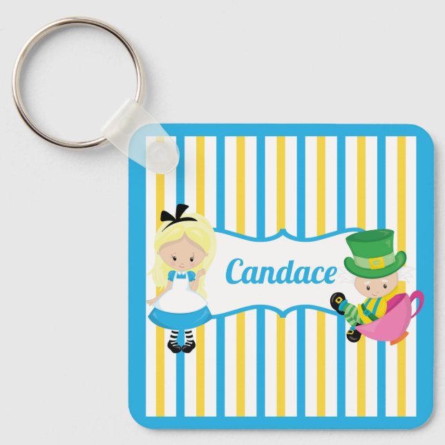 Porte-clés Alice in Wonderland Cute Personalized Kids Book (Recto)