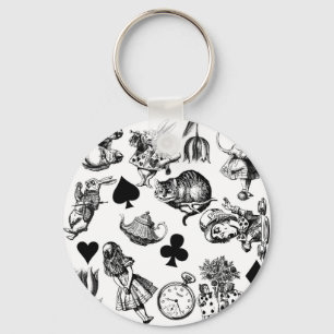 Porte-clés Alice Lapin Blanc Wonderland Classique