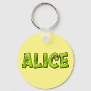 Porte-clés Alice Name Kiwi Design