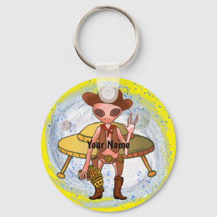 Porte-clés Alien Cowboy