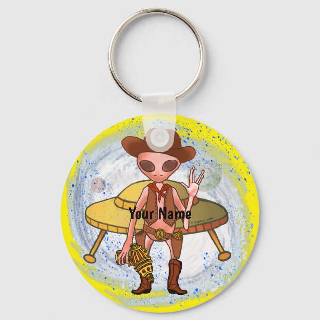 Porte-clés Alien Cowboy (Recto)