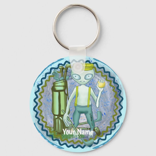 porte-clés Alien Golf de science-fiction (Recto)