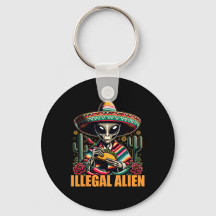 Porte-clés Alien illégal Funny Cinco De Mayo Western Ufo Funn