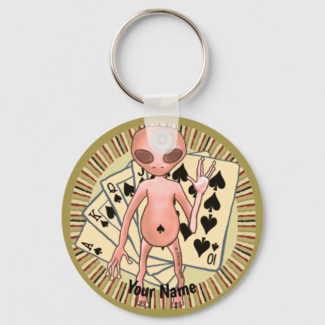 Porte-clés Alien Poker (Recto)
