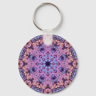 Porte-clés Alien Purple Psychedélique Kaleidoscopique Mandala