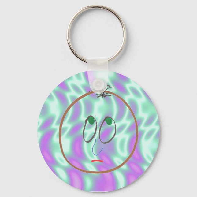 Porte-clés Alien Vert, Drôle Visages Porte - clé (Recto)