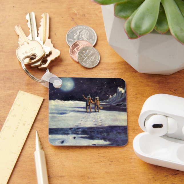 Porte-clés Aliens astronautes de science-fiction vintage sur  (Bureau)