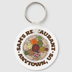 Porte-clés Alimentation éthiopienne Injera Wat Restaurant Nou