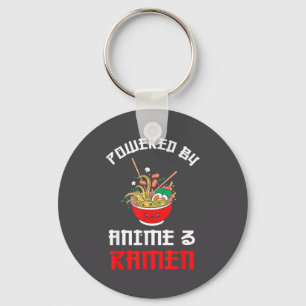 Porte-clés Alimenté par l'anime et les ramen, amateur de noui