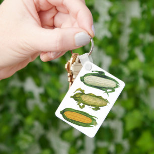 Porte-clés Aliments vintages Légumes sains, Maïs frais sur le