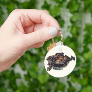 Porte-clés Aliments vintages, noix et amandes, fruits et noix