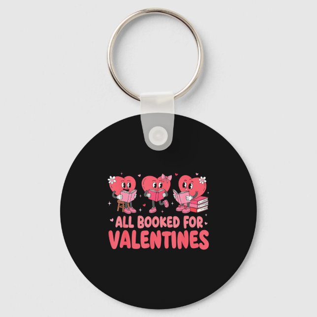 Porte-clés All Booked For Valentine Book Funny Teacher Kids G (Recto)