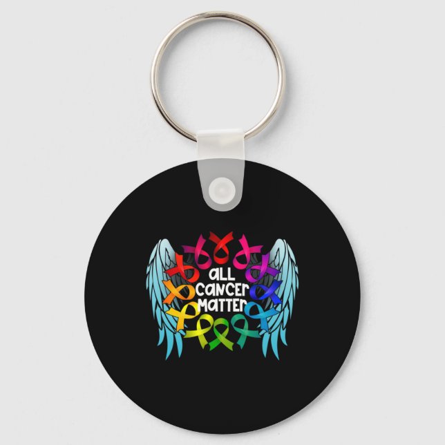 Porte-clés All Cancer Problem World Cancer Awareness Multicol (Recto)