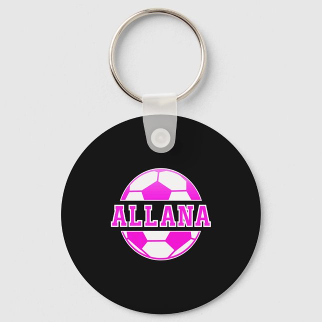 Porte-clés Allana Name Girls Soccer Play Football Sports Fan  (Recto)