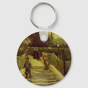 Porte-clés Allée en pente à Montmartre par Vincent van Gogh