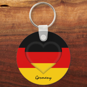 Porte-clés Allemagne & Coeur, Allemand Drapeau mode / sports