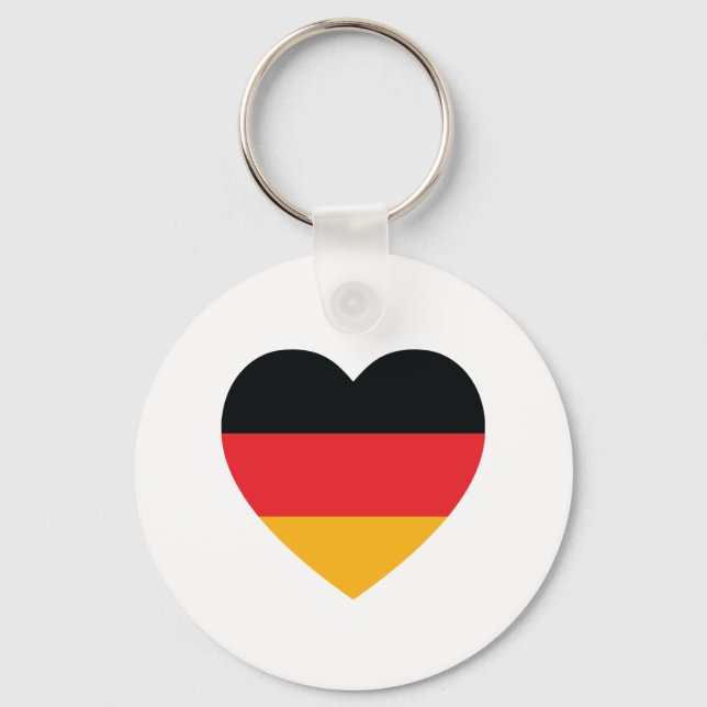 Porte-clés Allemagne Drapeau Coeur Keychain (Recto)