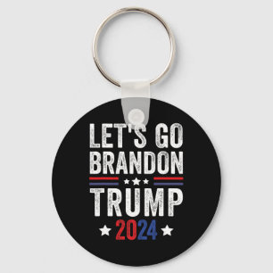 Porte-clés Aller Brandon Trump 2024 Anti Liberal Us Drapeau
