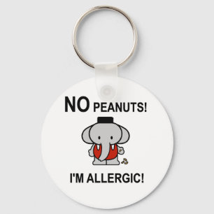 Porte-clés Allergique aux cacahuètes