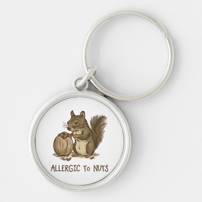 Porte-clés Allergique aux noix (Devant)
