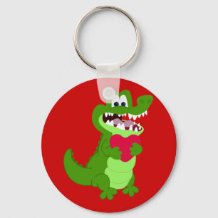Porte-clés Alligator dans l'amour