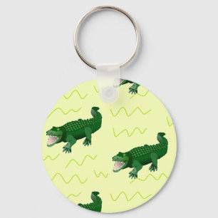 Porte-clés Alligator en jaune