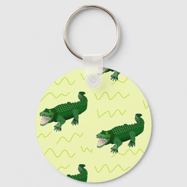 Porte-clés Alligator en jaune (Recto)