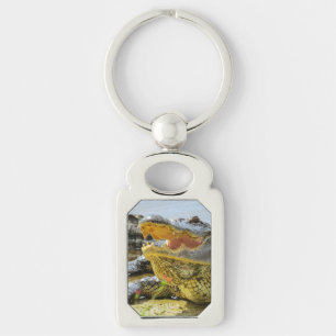 Porte-clés Alligator. Face à face