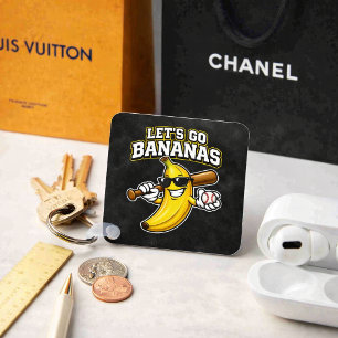 Porte-clés Allons Bananes Baseball Rétro Banane Drôle