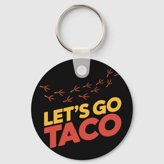 Porte-clés Allons voir TACO Empreintes de poulet (Recto)