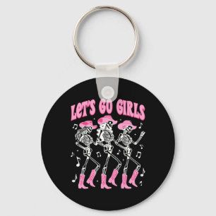 Porte-clés Allons-y Filles Skeleton Cowgirls Dancing Disco By