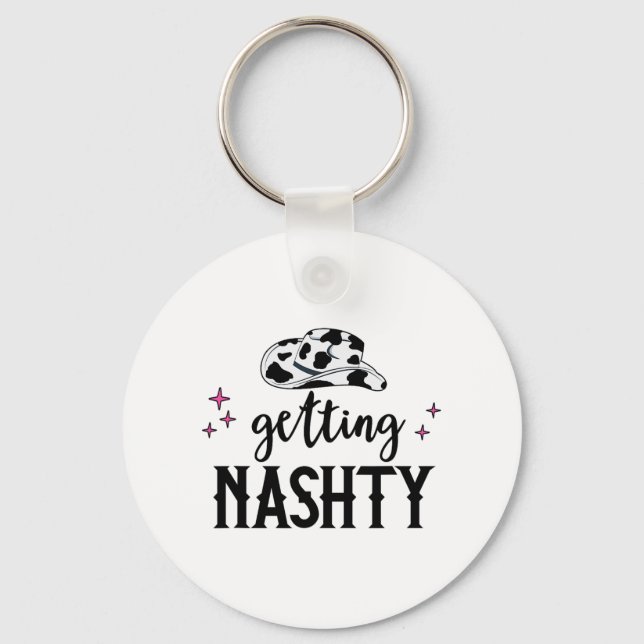 Porte-clés Allons-y les filles se marient Nashty Mariée se fa (Recto)