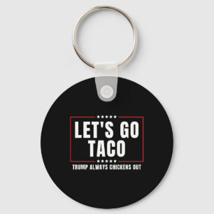 Porte-clés Allons-y Taco Drôle de Taco Trump abandonne toujou
