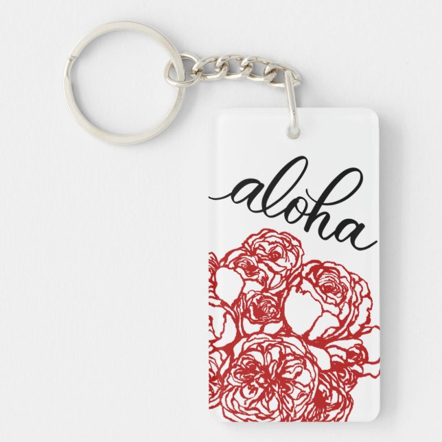 Porte-clés Aloha et Roses (Devant)