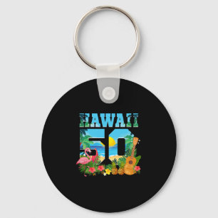 Porte-clés Aloha Hawaii 50e anniversaire Hawaii Tropical Hawa