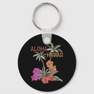 Porte-clés Aloha Hawaii Luau Hawaiian Hibiscus Fleurs Vacati