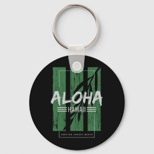 Porte-clés Aloha Hawaii Surfant sur la plage de Sunset Beach