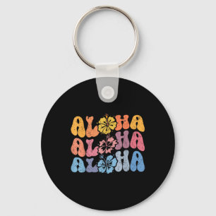 Porte-clés Aloha Hawaiian Summer Vacances Shaka Hibiscus Enfa