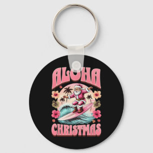 Porte-clés Aloha Noël Santa Claus Surfant Hawaïen Mele