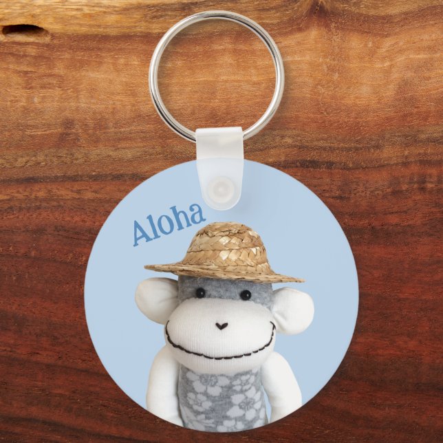 Porte-clés Aloha Sock Monkey(Garçon) (Recto)