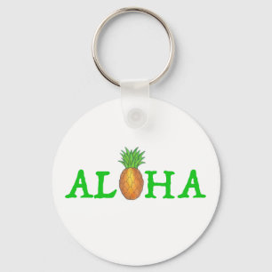Porte-clés ALOHA Tropical Hawaii Hawaiian Pineapple Keychain